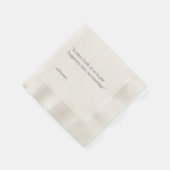 Personalisiertes Zitat oder Song Lyric Wedding Nap Serviette (Ecke)