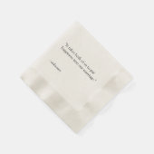 Personalisiertes Zitat oder Song Lyric Wedding Nap Serviette (Ecke)