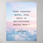 Personalisiertes Zitat-Poster Poster (Vorne)