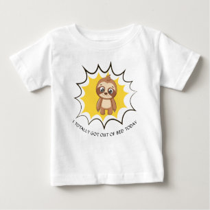 Personalisiertes Zitat   Sloth Template Unisex Baby T-shirt
