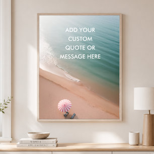 Personalisiertes Zitat – Träumender Ozeanstrand Poster