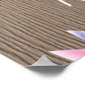 Personalisiertes Zitat Vintag Lotus Blume Holz Poster (Ecke)