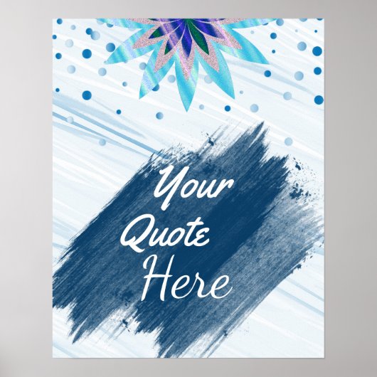 Personalisiertes Zitat Vintag Lotus Blume kundensp Poster (Vorne)