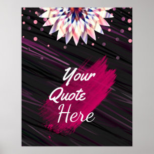 Personalisiertes Zitat Vintag Lotus Blume kundensp Poster