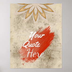 Personalisiertes Zitat Vintage-Lotusblume Benutzer Poster