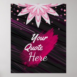 Personalisiertes Zitat Vintage-Lotusblume Benutzer Poster