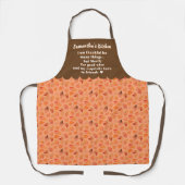 Personalisiertes Zitat von Fall Harvest Orange Schürze (Vorderseite)