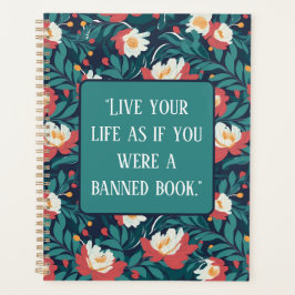 Personalisiertes Zitat von Rot und Weiß Planer