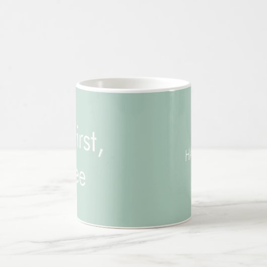 Personalisiertes Zitat von Sage Green Modernes Min Kaffeetasse (Mittel)