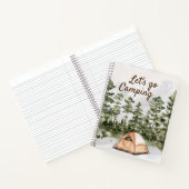 Personalisiertes Zitat Wasserfarbenes Camping in d Notizblock (Innenseite)