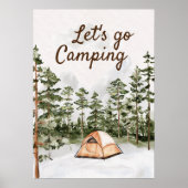 Personalisiertes Zitat Wasserfarbenes Camping in d Poster (Vorne)