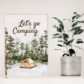 Personalisiertes Zitat Wasserfarbenes Camping in d Poster