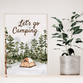 Personalisiertes Zitat Wasserfarbenes Camping in d Poster
