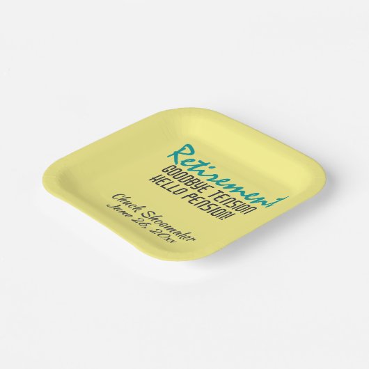 Personalisiertes Zitat zu unruhigen Pensionen Pappteller (Gewinkelt)