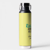 Personalisiertes Zitat zu unruhigen Pensionen Trinkflasche (Vorne)