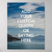 Personalisiertes Zitat zur Naturlandschaft Poster (Vorne)