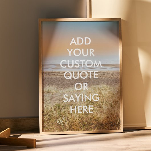 Personalisiertes Zitat zur Strandlandschaft Poster