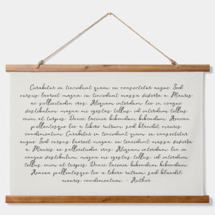 Personalisiertes Zitatgedicht Wandteppich Mit Holzrahmen