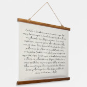 Personalisiertes Zitatgedicht Wandteppich Mit Holzrahmen (Gewinkelt)