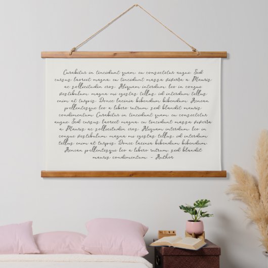 Personalisiertes Zitatgedicht Wandteppich Mit Holzrahmen (Schlafzimmer)