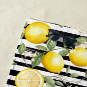 Personalisiertes Zitronen Frucht Strandtuch (Beispiel)