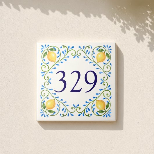Personalisiertes Zitronendesign Fliese