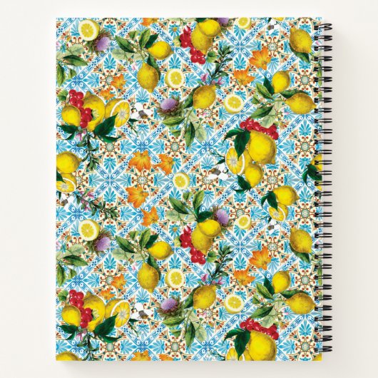 Personalisiertes Zitronengebäck Rezepte Mit Monogr Notizblock (Rückseite)