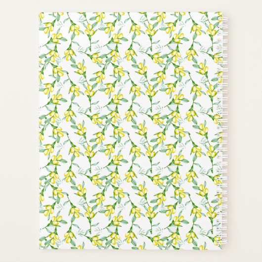 Personalisiertes Zitronenmuster Planer (Rückseite)