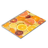 Personalisiertes Zitrusfrüchte-Notizbuch – Frische Notizblock (Linke Seite)