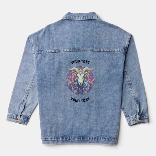 PERSONALISIERTES ZODIAC-SIGN JEANSJACKE (Rückseite)