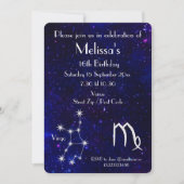 Personalisiertes Zodiac Virgo Galaxy Party Einladung (Vorderseite)