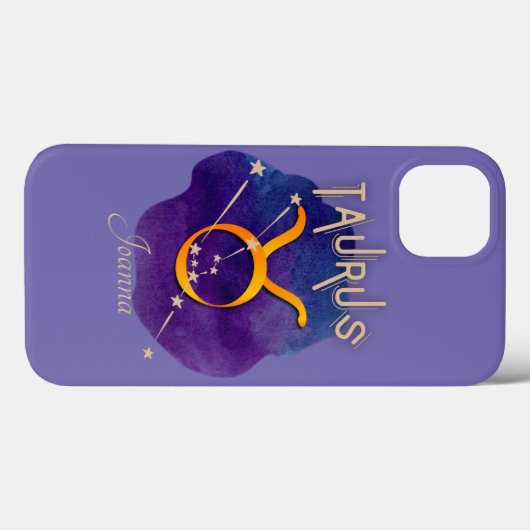 Personalisiertes Zodiac-Zeichen Taurus-Sternbild Case-Mate iPhone Hülle (Rückseite (Horizontal))