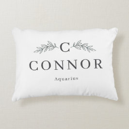 Personalisiertes Zodiakus-Monogramm-Akzentkissen Dekokissen