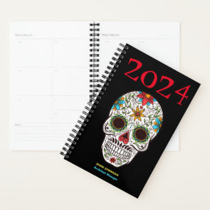 Personalisiertes ZUCKER SKULL Cool Männer Täglich Planer