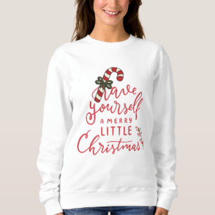 Personalisiertes Zuckerrohr-Skript Weihnachten Sweatshirt