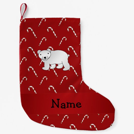 Personalisiertes Zuckerstangenamensmuster des Kleiner Weihnachtsstrumpf (Vorderseite)