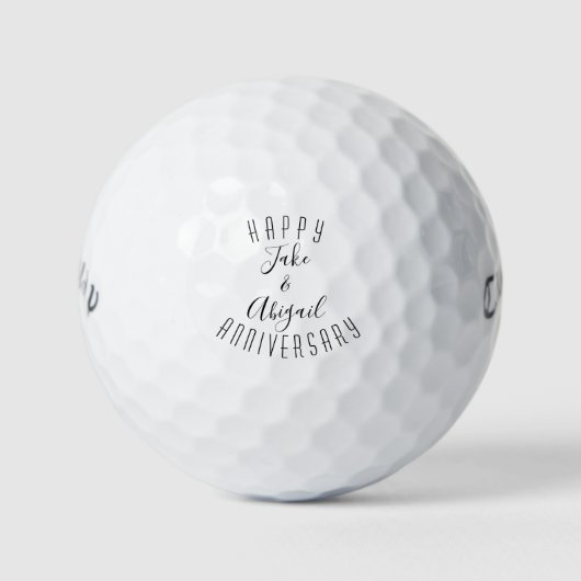 Personalisiertes Zufriedenheitsjubiläum Golfball (Vorderseite)