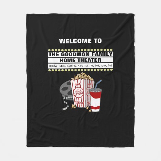 Personalisiertes Zuhause-Kino Fleecedecke (Vorderseite)