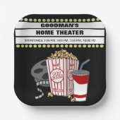 Personalisiertes Zuhause-Kino Pappteller (Vorderseite)