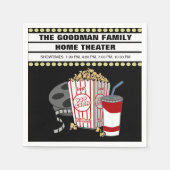 Personalisiertes Zuhause-Kino Serviette (Vorderseite)