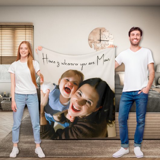 Personalisiertes Zuhause Mutterliebe Foto Fleece