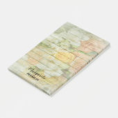 Personalisiertes Zuhause Office Floral Wood Muster Post-it Klebezettel (angewinkelt)