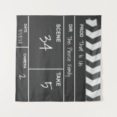 Personalisiertes Zuhause Theater Custom Movie Clap Wandteppich (Vorderseite (Horizontal))