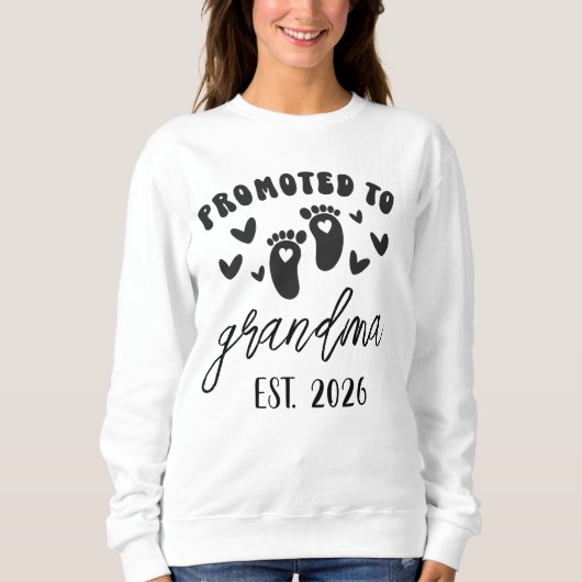 Personalisiertes Zum Oma-Hochstufen Sweatshirt ~ E (Vorderseite)