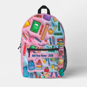 Personalisiertes Zurück zur Schule 2026 Bedruckter Rucksack