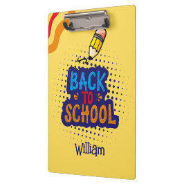 Personalisiertes "Zurück zur Schule" Spaß Doodle Klemmbrett