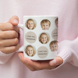 Personalisiertes Zwei-Foto-Gesicht Ich Liebe dir Kaffeetasse