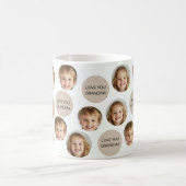 Personalisiertes Zwei-Foto-Gesicht | Ich Liebe dir Kaffeetasse (Mittel)