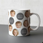 Personalisiertes Zwei-Foto-Gesicht | Ich Liebe Sie Kaffeetasse<br><div class="desc">Zeigen Sie Opa, wie viel er Ihnen mit dieser personalisierten Zwei-Foto-Tasse bedeutet! Mit "I Liebe You Grandpa"-Text und Platz für zwei hochgeschätzte Fotos, ist es das ideale Geschenk für den Vatertag, Geburtstag oder einfach nur aus dem Grund. Ob Kaffee, Tee oder heißer Kakao, diese Tasse macht jeden Schluck zu einer...</div>