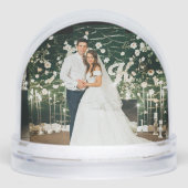 Personalisiertes Zwei-Foto-Hochzeitsschneeglobe Schneekugeln (Vorderseite)